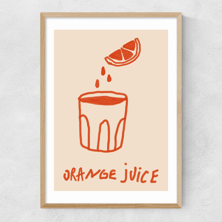 Orange Juice Narrow Oak Frame