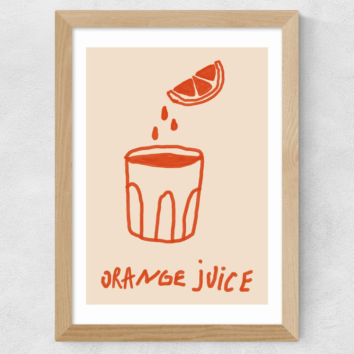 Orange Juice Wide Oak Frame