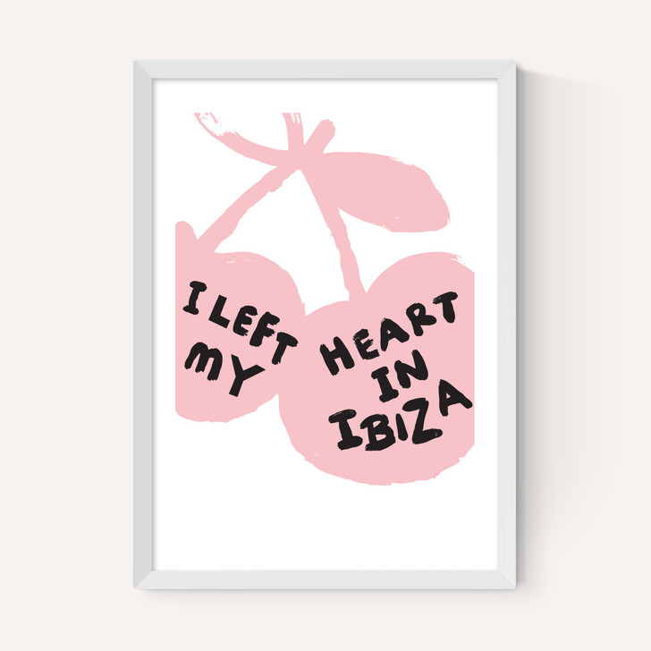 I Left My Heart In Ibiza (Pink and Black)