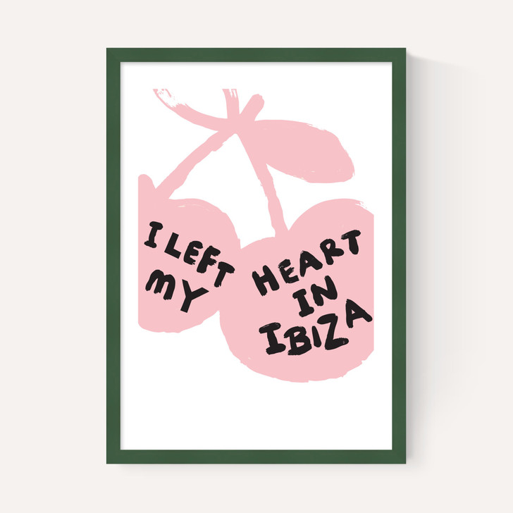 I Left My Heart In Ibiza (Pink and Black)