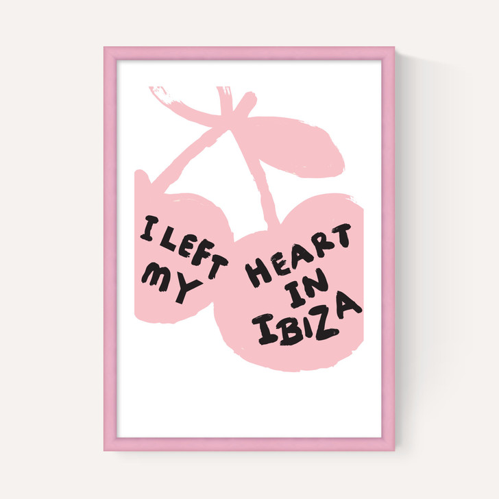 I Left My Heart In Ibiza (Pink and Black)