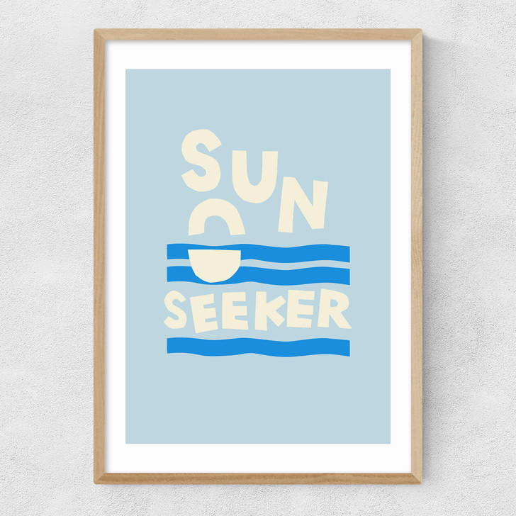 Sun Seeker Blue Narrow Oak Frame Sun Seeker Blue Narrow Oak Frame