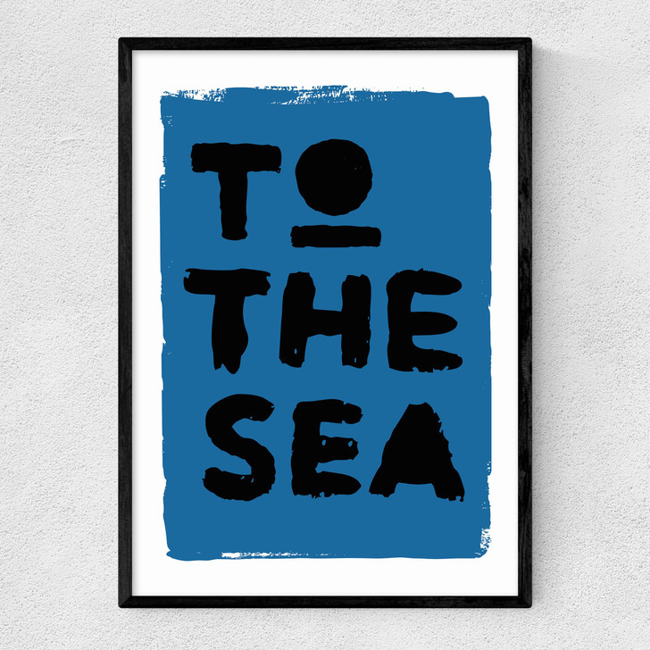 To The Sea (Blue) Narrow Black Frame To The Sea (Blue) Narrow Black Frame