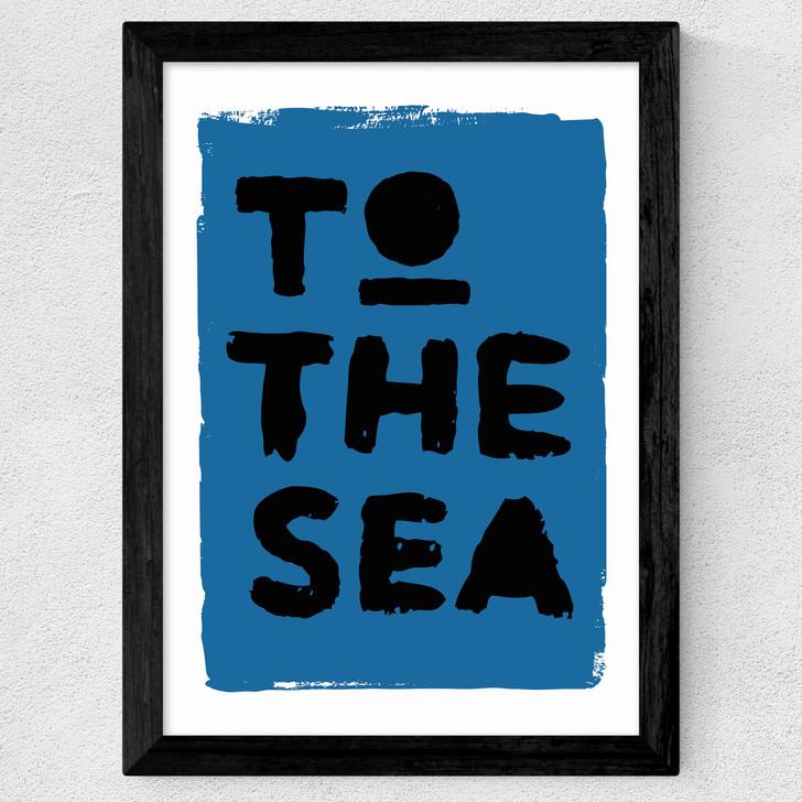 To The Sea (Blue) Wide Black Frame To The Sea (Blue) Wide Black Frame