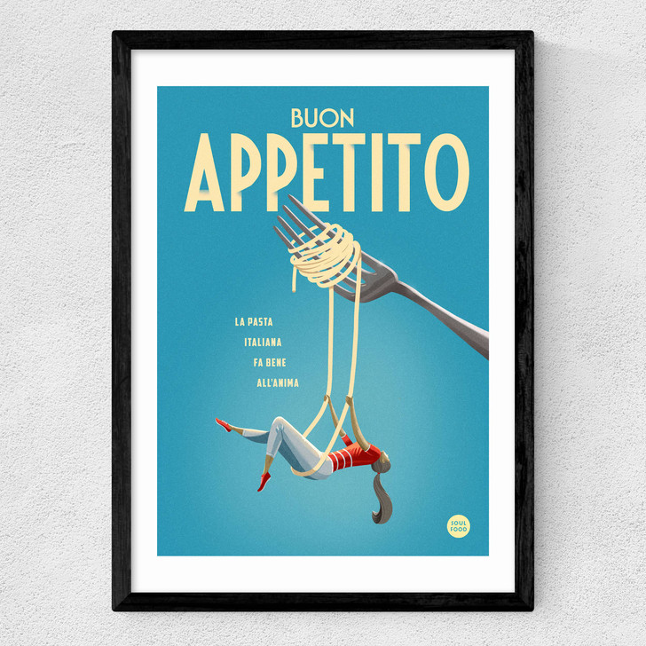 Buon Appetito Medium Black Frame Buon Appetito Medium Black Frame