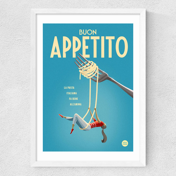 Buon Appetito Medium White Frame Buon Appetito Medium White Frame