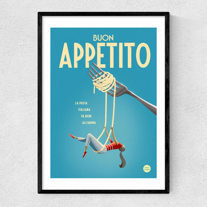 Buon Appetito Narrow Black Frame