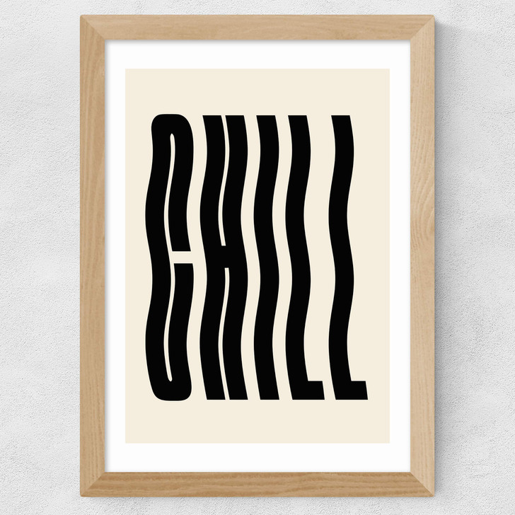 Chill by Luxe Poster Co Wide Oak Frame