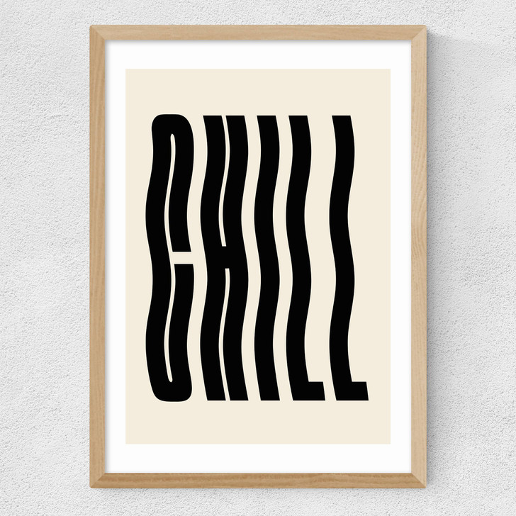Chill by Luxe Poster Co Medium Oak Frame