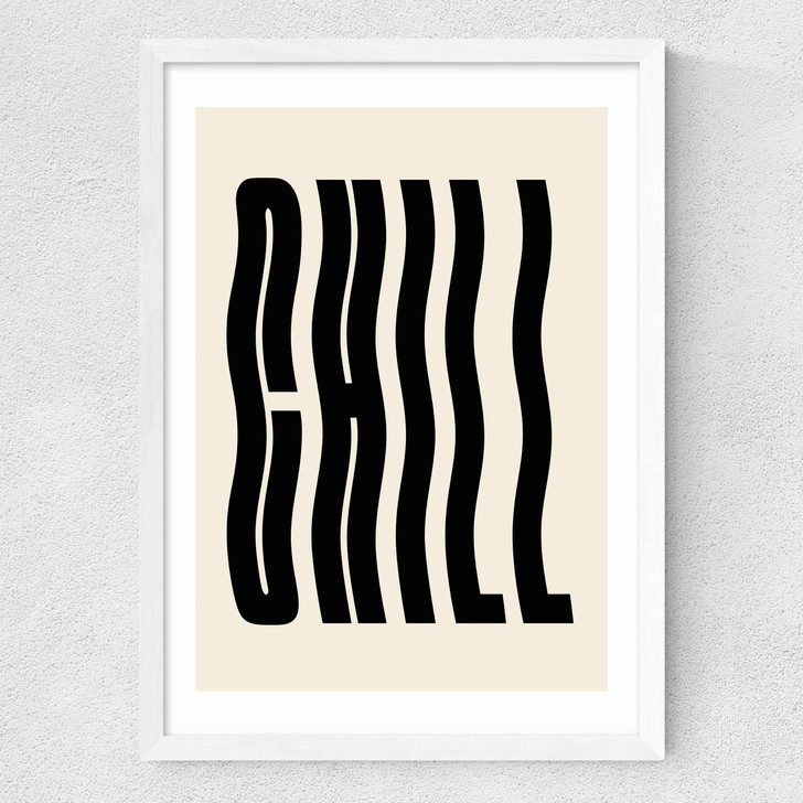 Chill by Luxe Poster Co Medium White Frame