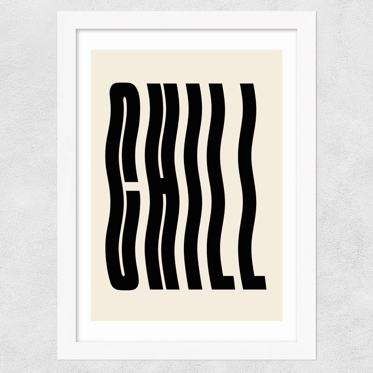 Chill by Luxe Poster Co Wide White Frame