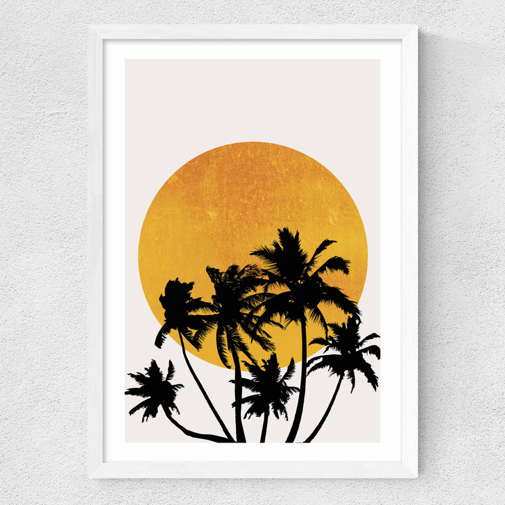 Miami Beach Sunset Medium White Frame Miami Beach Sunset Medium White Frame