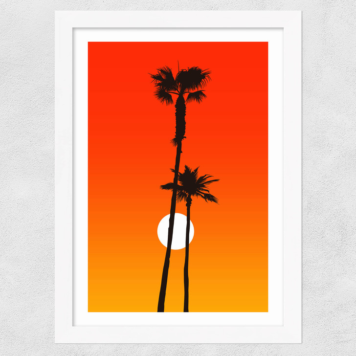 Paradiso (Orange) Wide White Frame Paradiso (Orange) Wide White Frame