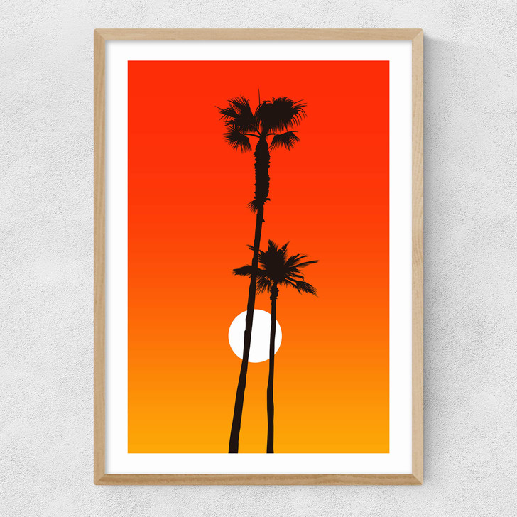 Paradiso (Orange) Narrow Oak Frame