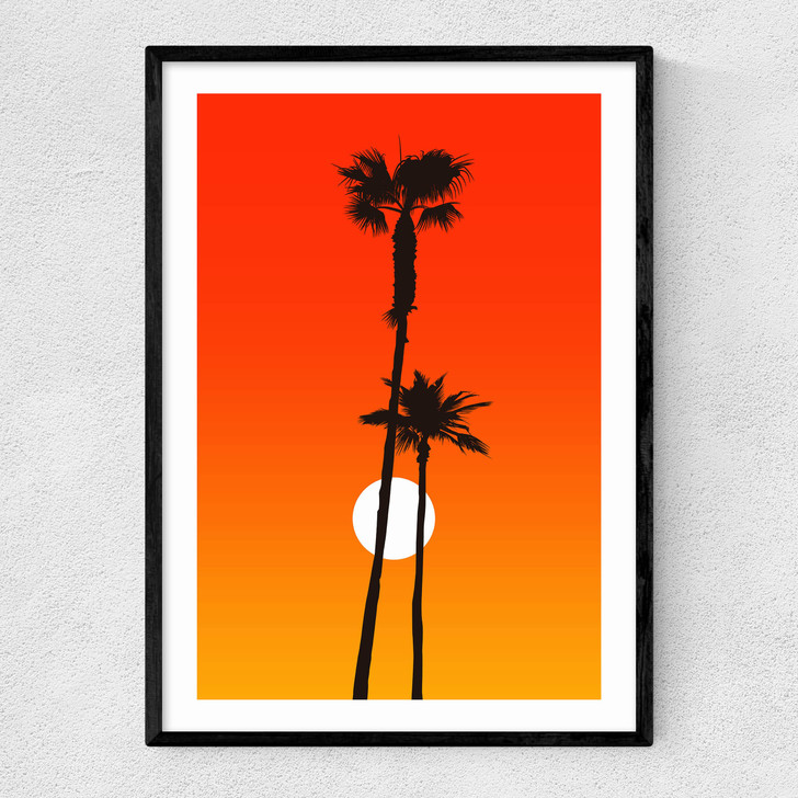 Paradiso (Orange) Narrow Black Frame