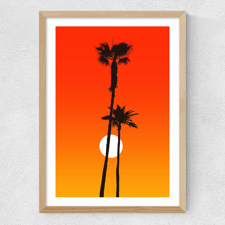 Paradiso (Orange) Medium Oak Frame