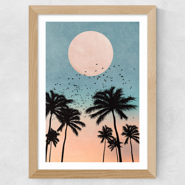 Sunrise by Kubistika Wide Oak Frame