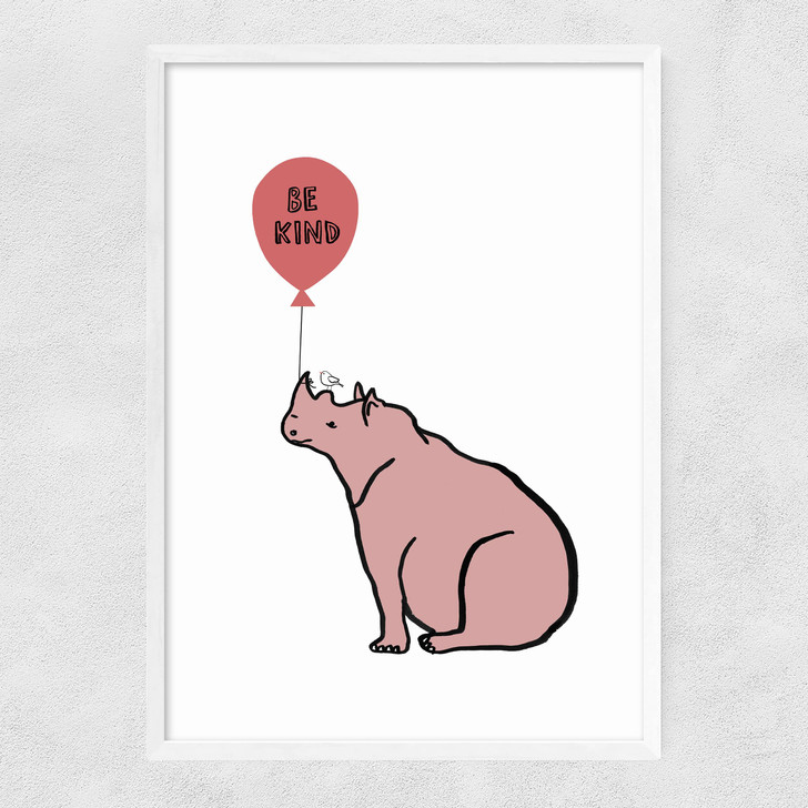 Be Kind Rhino Narrow White Frame
