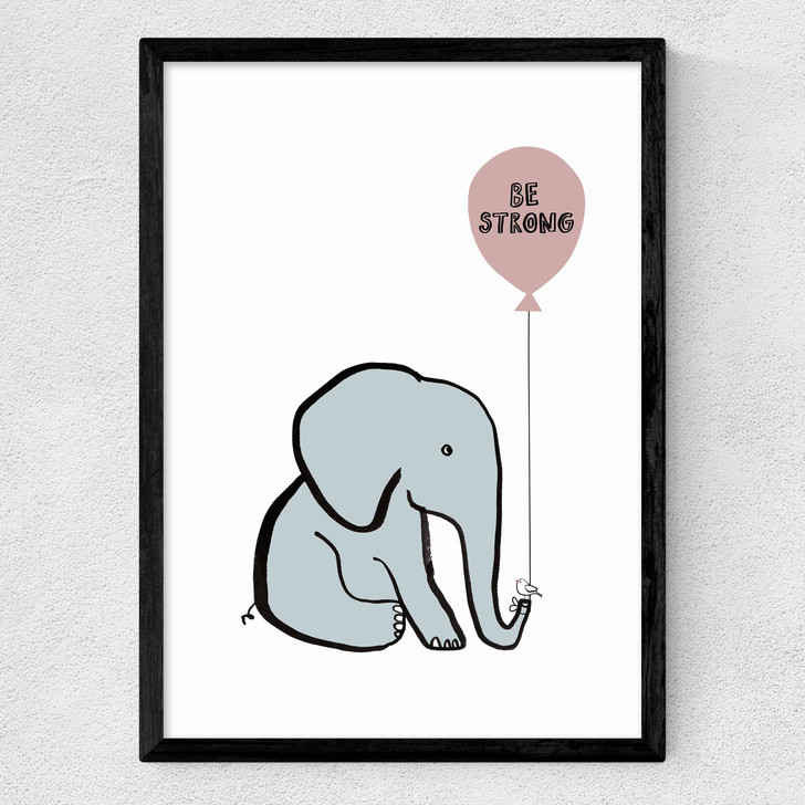 Be Strong Elephant Medium Black Frame Be Strong Elephant Medium Black Frame