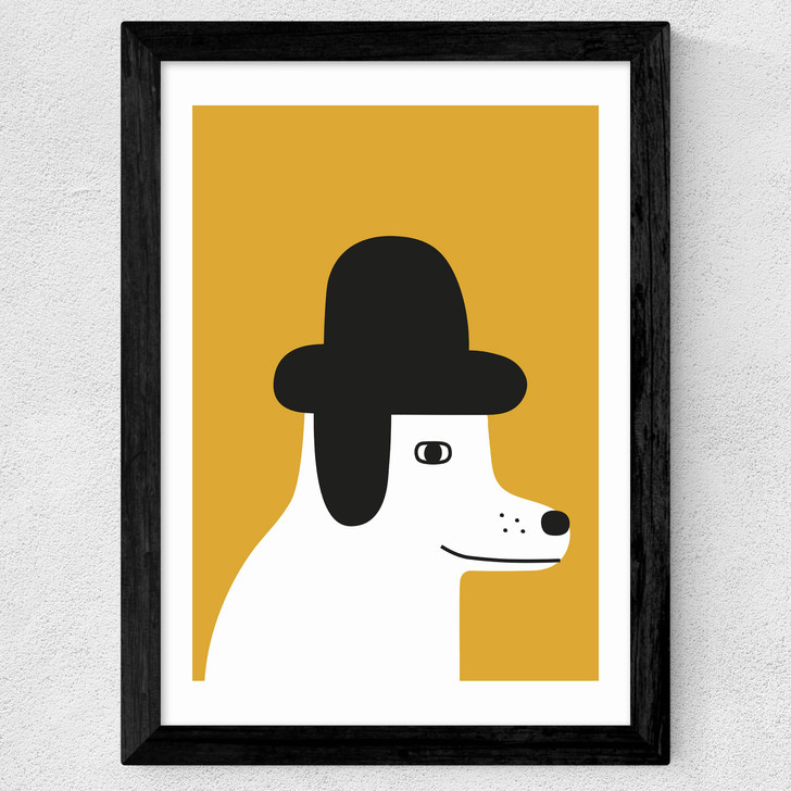 Dog Hardhat London Wide Black Frame