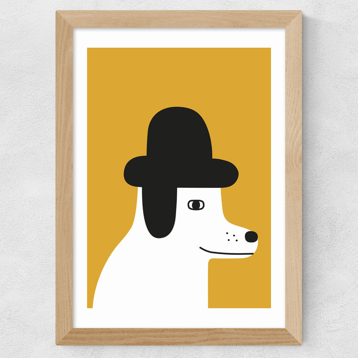 Dog Hardhat London Wide Oak Frame