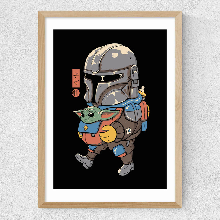 Galactic Baby Sitter Medium Oak Frame