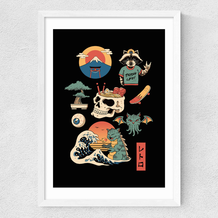 Japanese Retro II Medium White Frame Japanese Retro II Medium White Frame