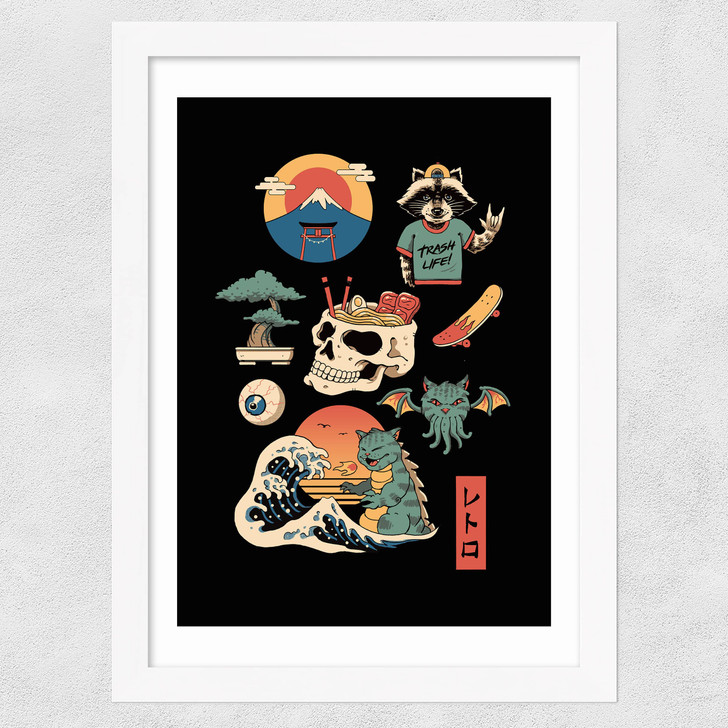 Japanese Retro II Wide White Frame Japanese Retro II Wide White Frame