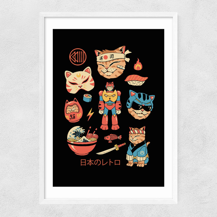 Japanese Retro Narrow White Frame Japanese Retro Narrow White Frame