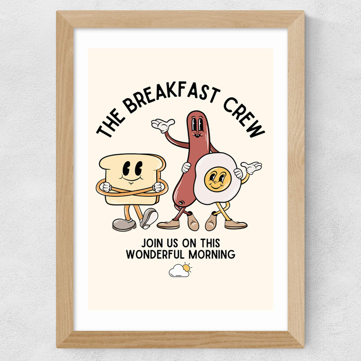 Breakfast Crew Wide Oak Frame Breakfast Crew Wide Oak Frame