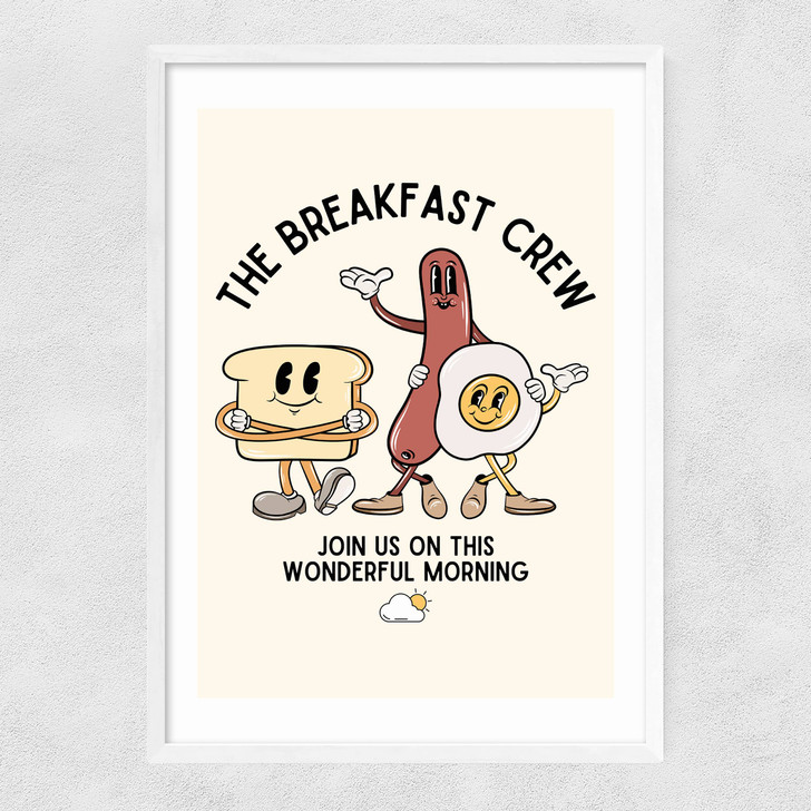 Breakfast Crew Narrow White Frame Breakfast Crew Narrow White Frame