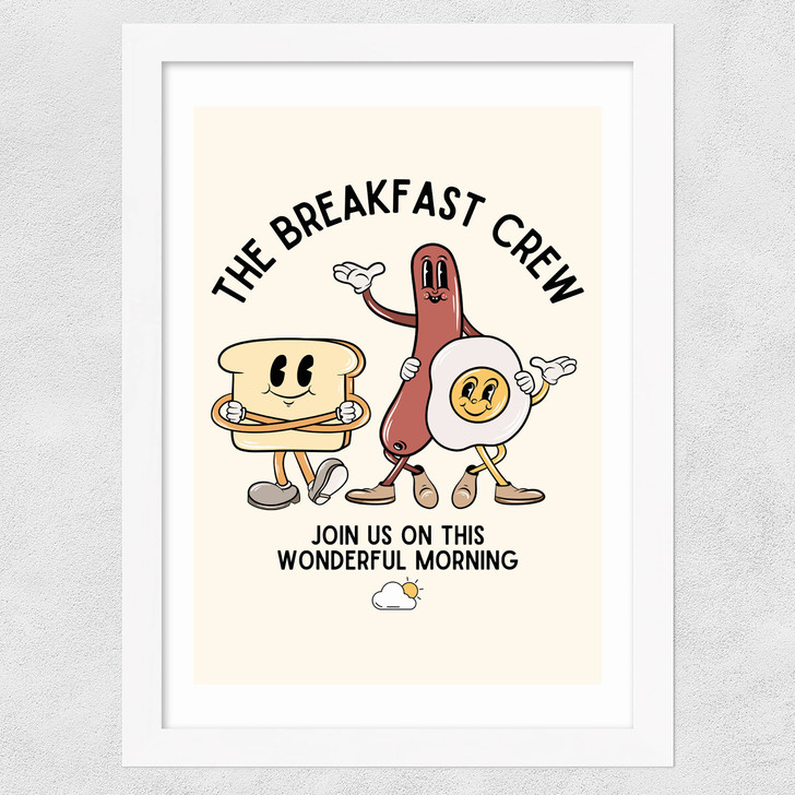 Breakfast Crew Wide White Frame Breakfast Crew Wide White Frame