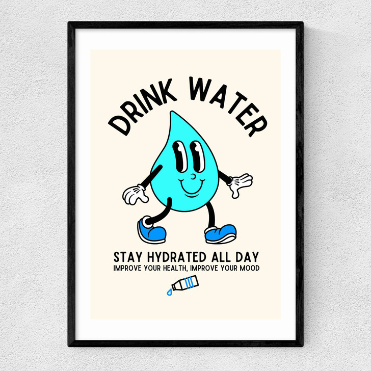Drink Water Narrow Black Frame Drink Water Narrow Black Frame