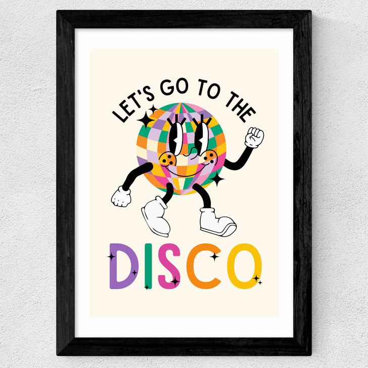 Let's Go To The Disco Wide Black Frame Let's Go To The Disco Wide Black Frame
