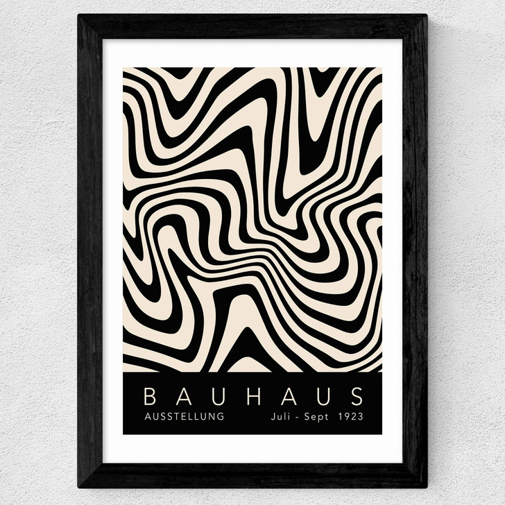 Bauhaus Black by Luxe Poster Co Wide Black Frame