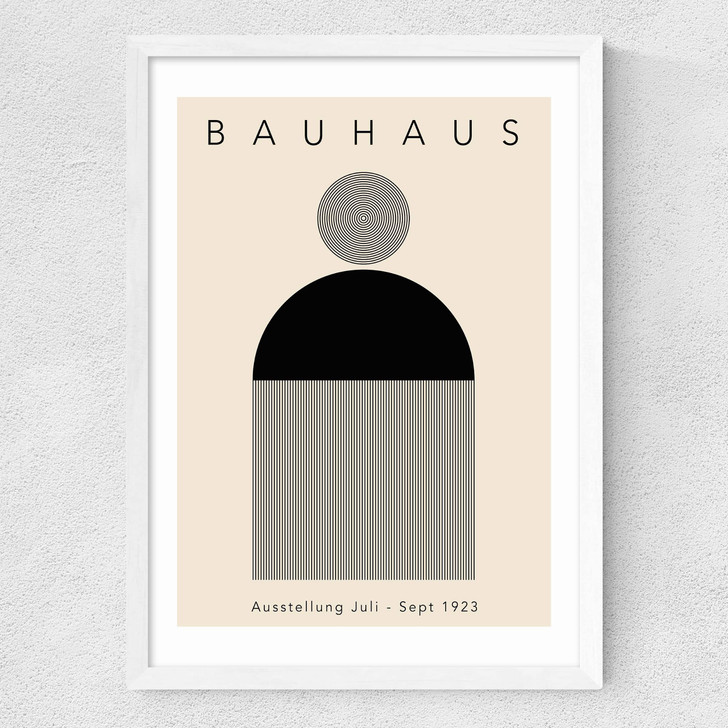 White Minimal Bauhaus Medium White Frame White Minimal Bauhaus Medium White Frame