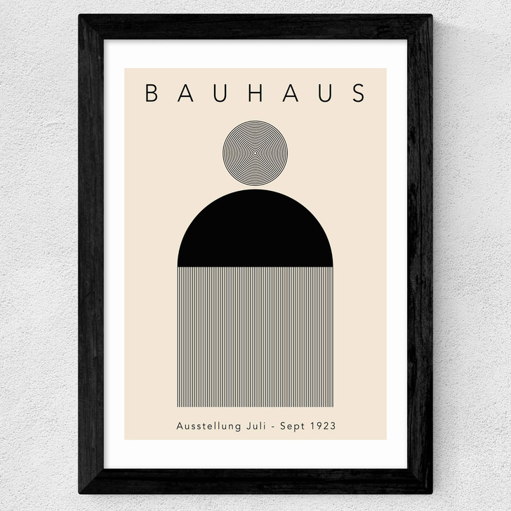 Black Minimal Bauhaus Wide Black Frame