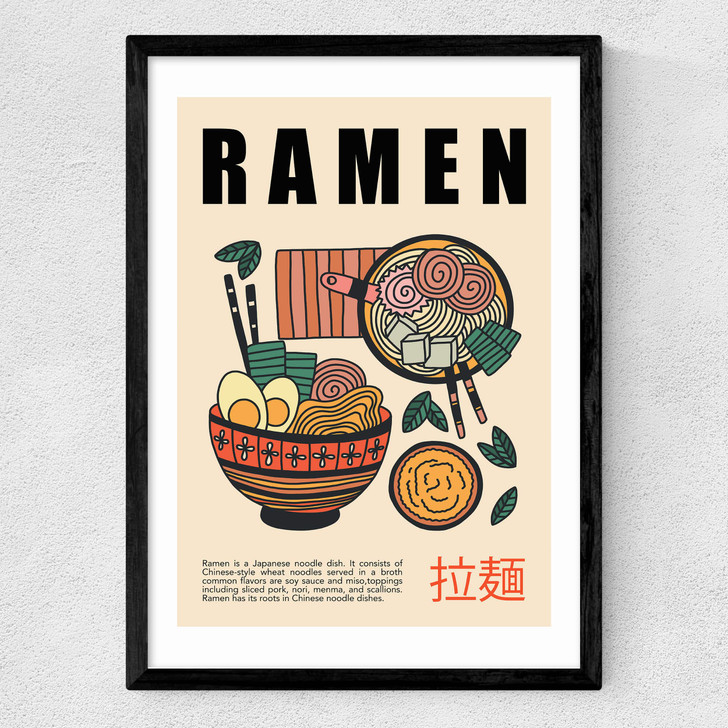 Japanese Ramen Medium Black Frame
