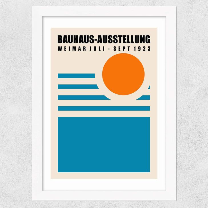 Mid Century Bauhaus Wide White Frame Mid Century Bauhaus Wide White Frame