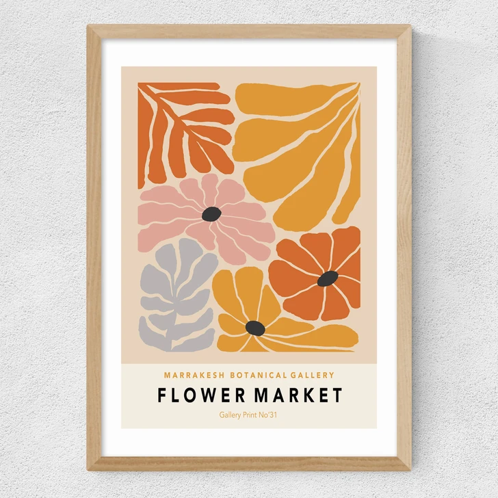 Flower Market Marrakesh Medium Oak Frame