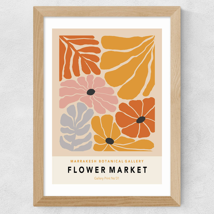 Flower Market Marrakesh Wide Oak Frame