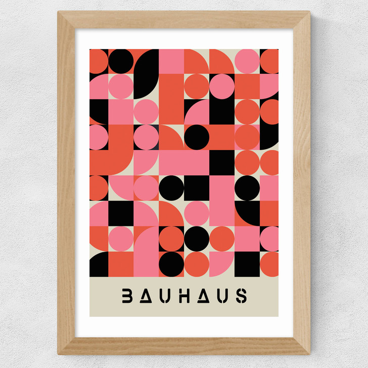 Pink And Oak Bauhaus Wide Oak Frame Pink And Oak Bauhaus Wide Oak Frame