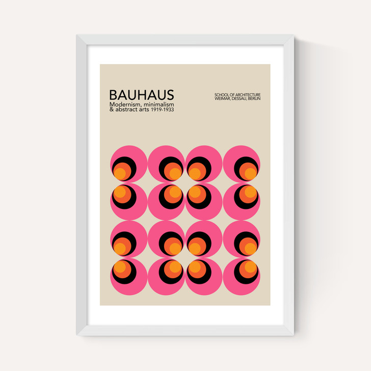 Pink And Orange Bauhaus
