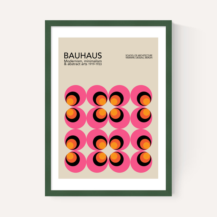 Pink And Orange Bauhaus