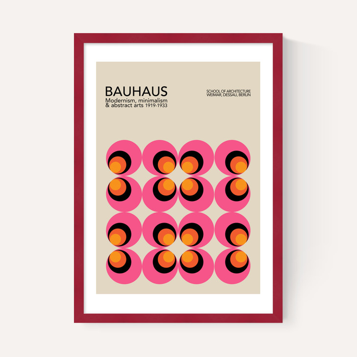 Pink And Orange Bauhaus