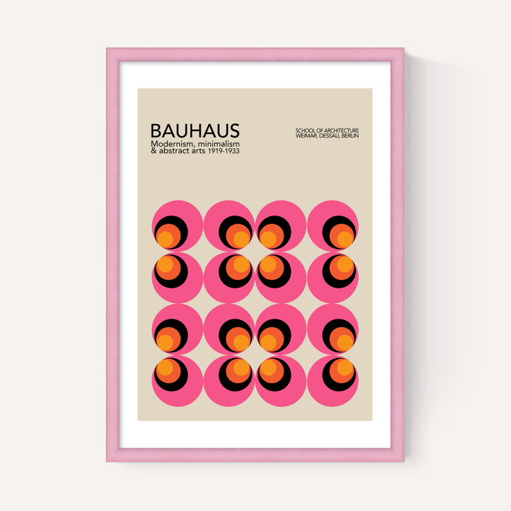 Pink And Orange Bauhaus