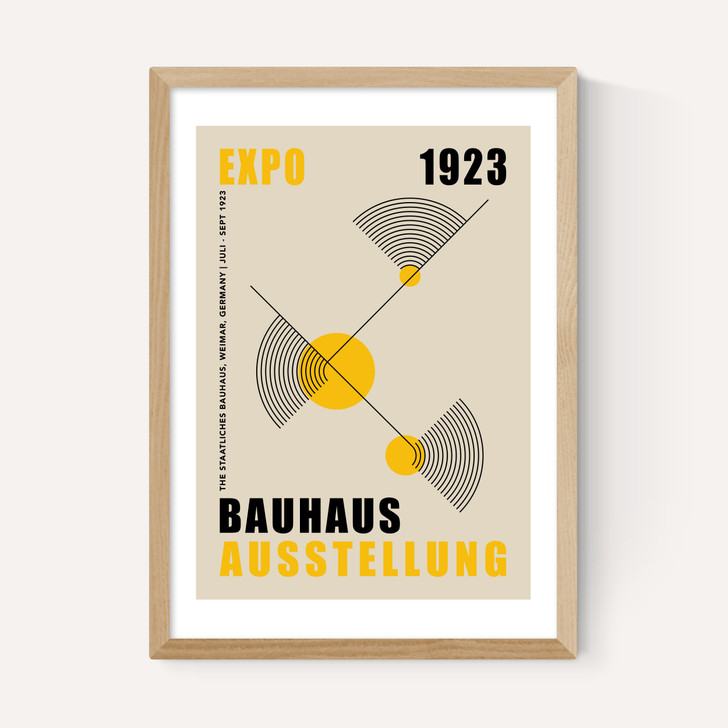 Yellow Bauhaus by Luxe Poster Co