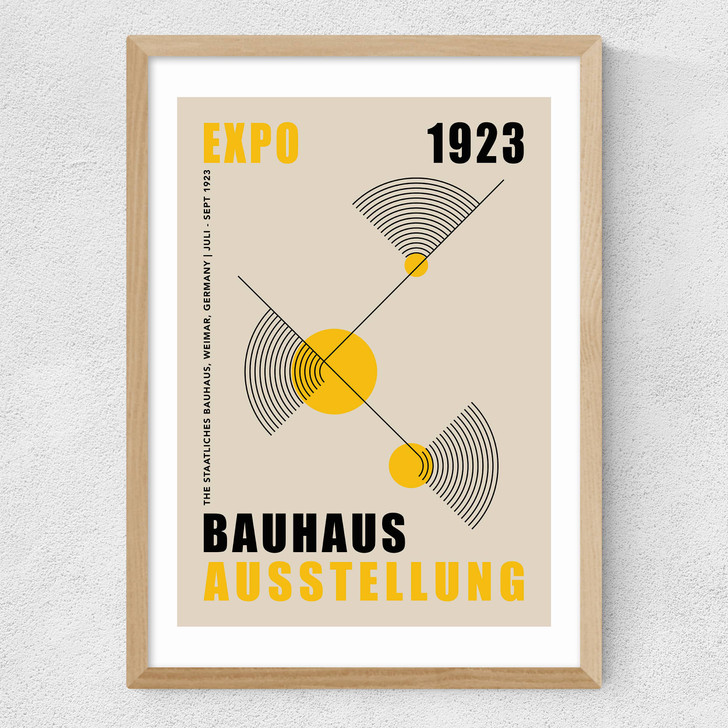 Yellow Bauhaus by Luxe Poster Co