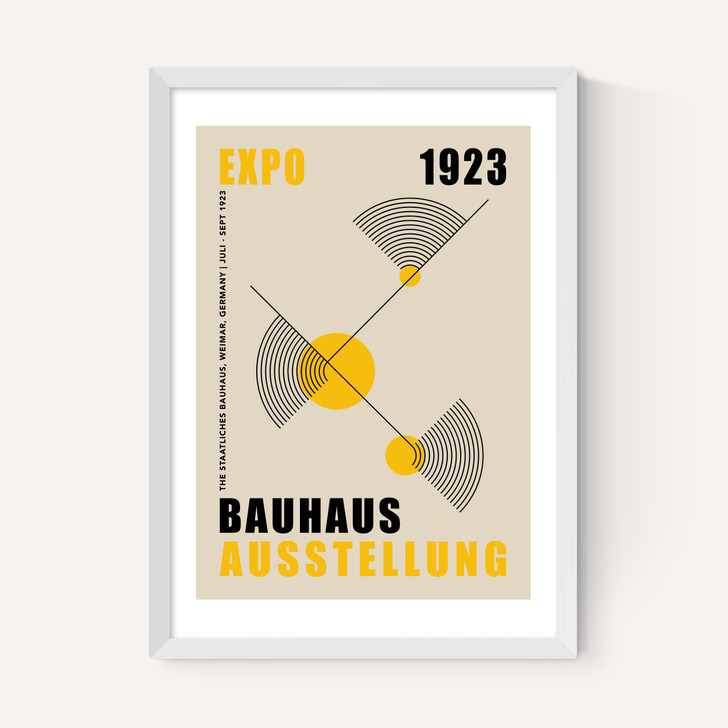 Yellow Bauhaus by Luxe Poster Co