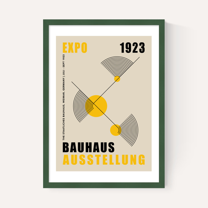 Yellow Bauhaus by Luxe Poster Co